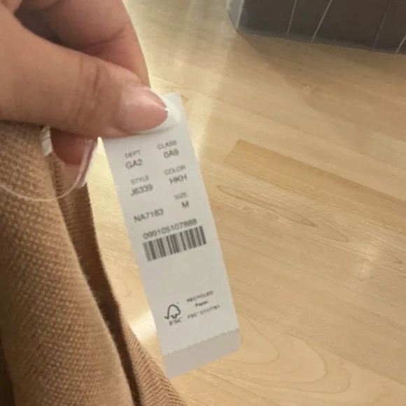 J. Crew Juliette collarless sweater-blazer Size M in heather khaki - Picture 7 of 8